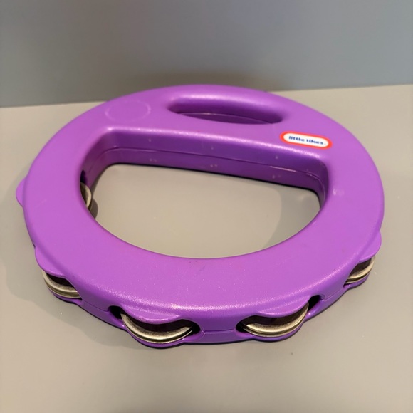 Vintage Little Tikes Purple Tambourine Rattle Kids Musical Toy Instrument EUC - Picture 2 of 8